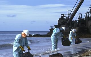 Are there ongoing oil spill cleanup operations in the Gulf of Mexico?