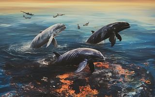 What is the extent of an oil spill's spread in the ocean and its impact on marine life?