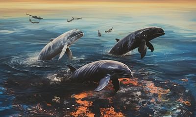 What is the extent of an oil spill's spread in the ocean and its impact on marine life?